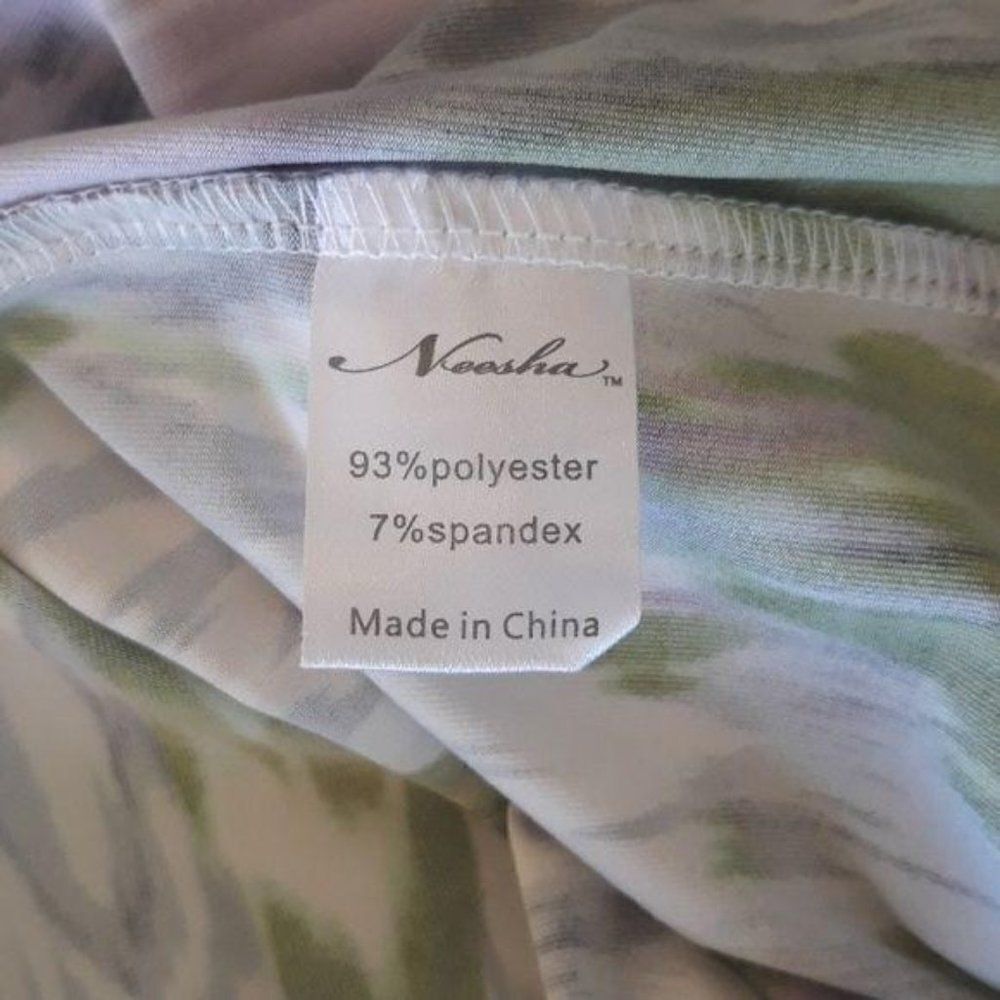 Neesha Maxi Dress Sleeveless Smocked Racerback Tie-dye Striped Ikat Green Sz M - Picture 8 of 8
